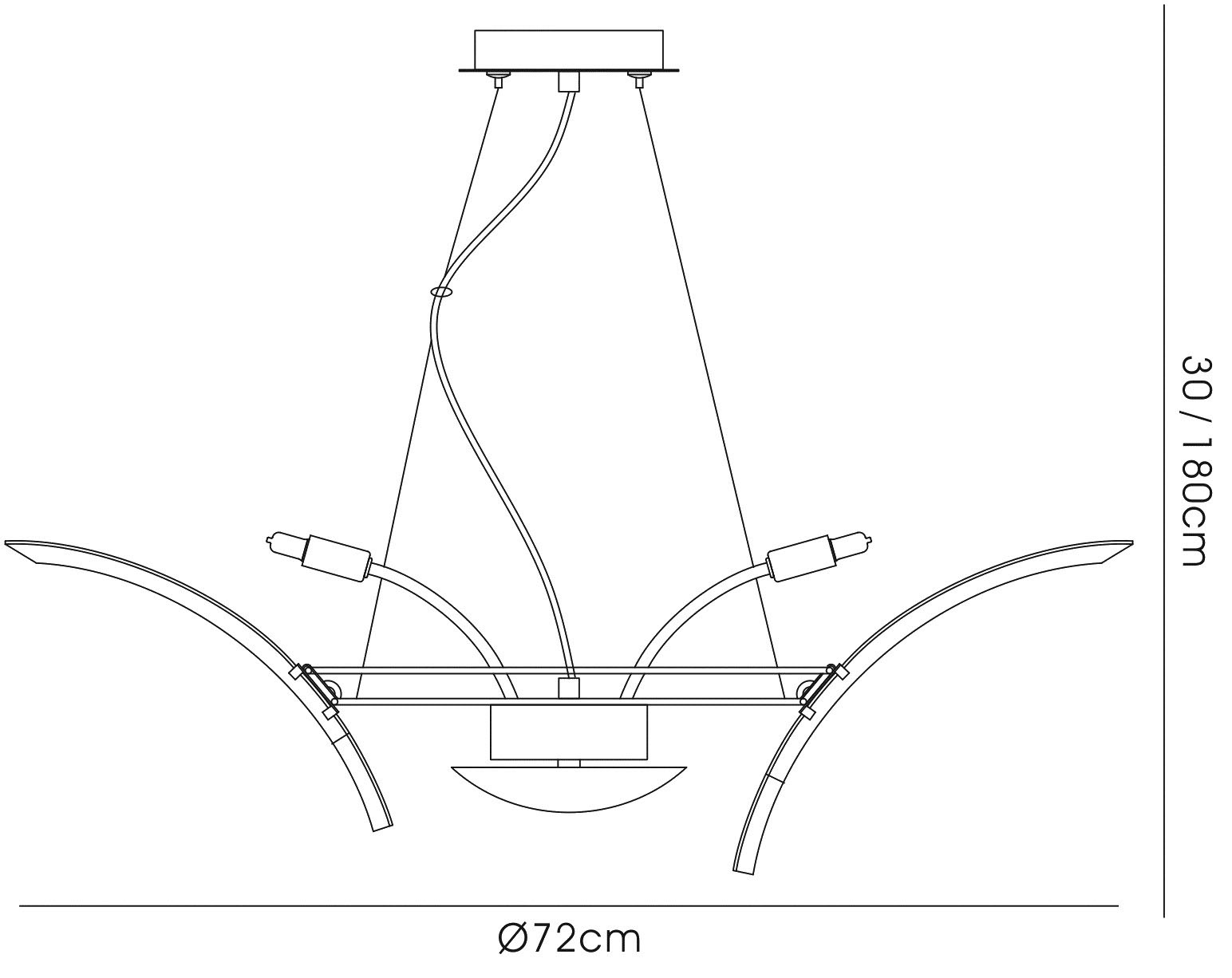 Sinclair Crystal Ceiling Lights Diyas Multi Arm Crystal Fittings